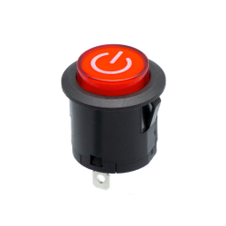 INTERRUPTOR ON-OFF 4P 12V 30A VERMELHO