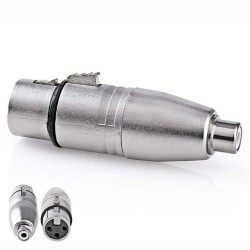 FICHA ADAPTADORA XLR FÊMEA 3P / RCA FÊMEA