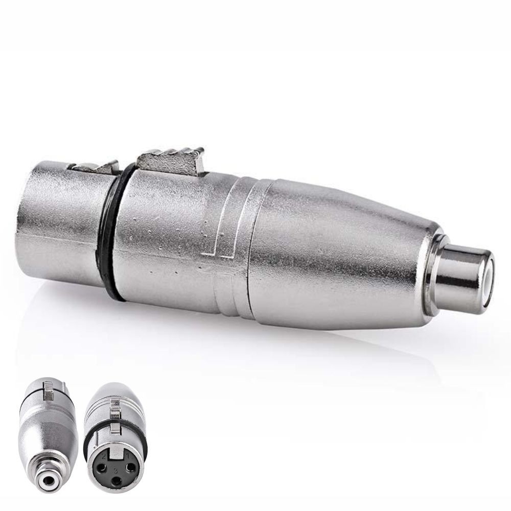 FICHA ADAPTADORA XLR FÊMEA 3P / RCA FÊMEA
