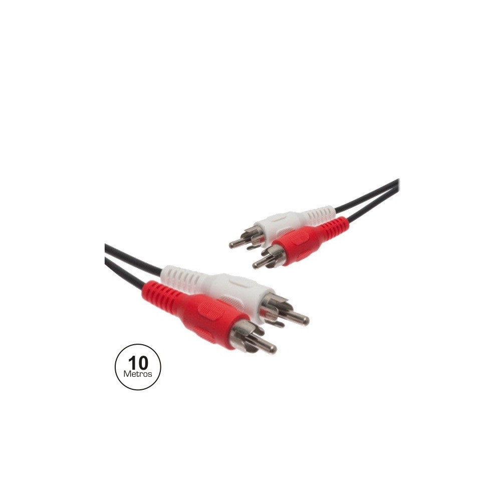 EXTENSAO 2 RCA MACHO / 2 RCA MACHO 10MTS