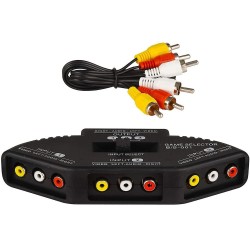SWITCH AUDIO/VIDEO ANALÓGICO RCA 3ENTRADAS 1SAIDA