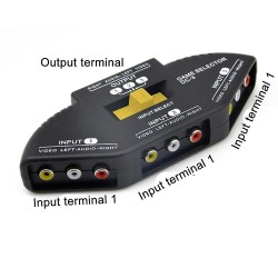 SWITCH AUDIO/VIDEO ANALÓGICO RCA 3ENTRADAS 1SAIDA