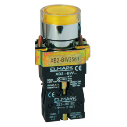BOTÃO DE PRESSÃO 24V AMARELO OFF-(ON)
