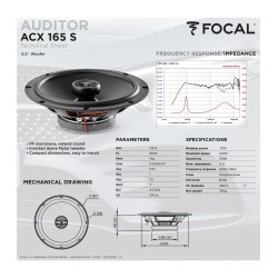 COLUNAS AUTO 2 VIAS FOCAL AUDITOR ACX-165 SLIM