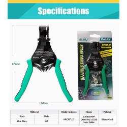 ALICATE DESCARNADOR P/ CABOS SOLARES 2.5/ 4.0/ 6.0mm PROSKIT