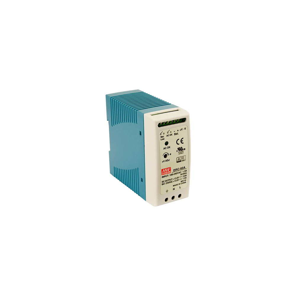FONTE ALIMENTAÇAO CALHA DIN 12V 5A 60W DRC-60A MEAN WELL