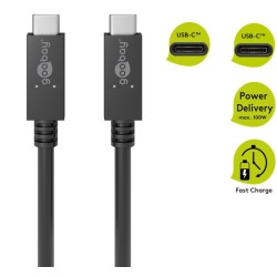CABO USB-C MACHO / USB-C MACHO FAST-CHARGING 1MT