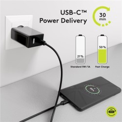 CABO USB-C MACHO / USB-C MACHO FAST-CHARGING 1MT