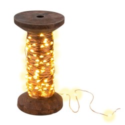 BOBINE FIO 150 LEDS BRANCO QUENTE 2700K USB