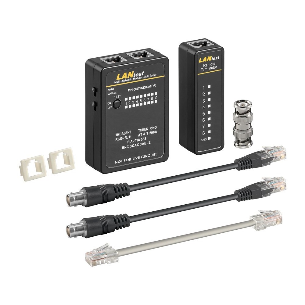 TESTADOR DE CABO REDE RJ11/RJ12/RJ45 C/ ACESSORIOS