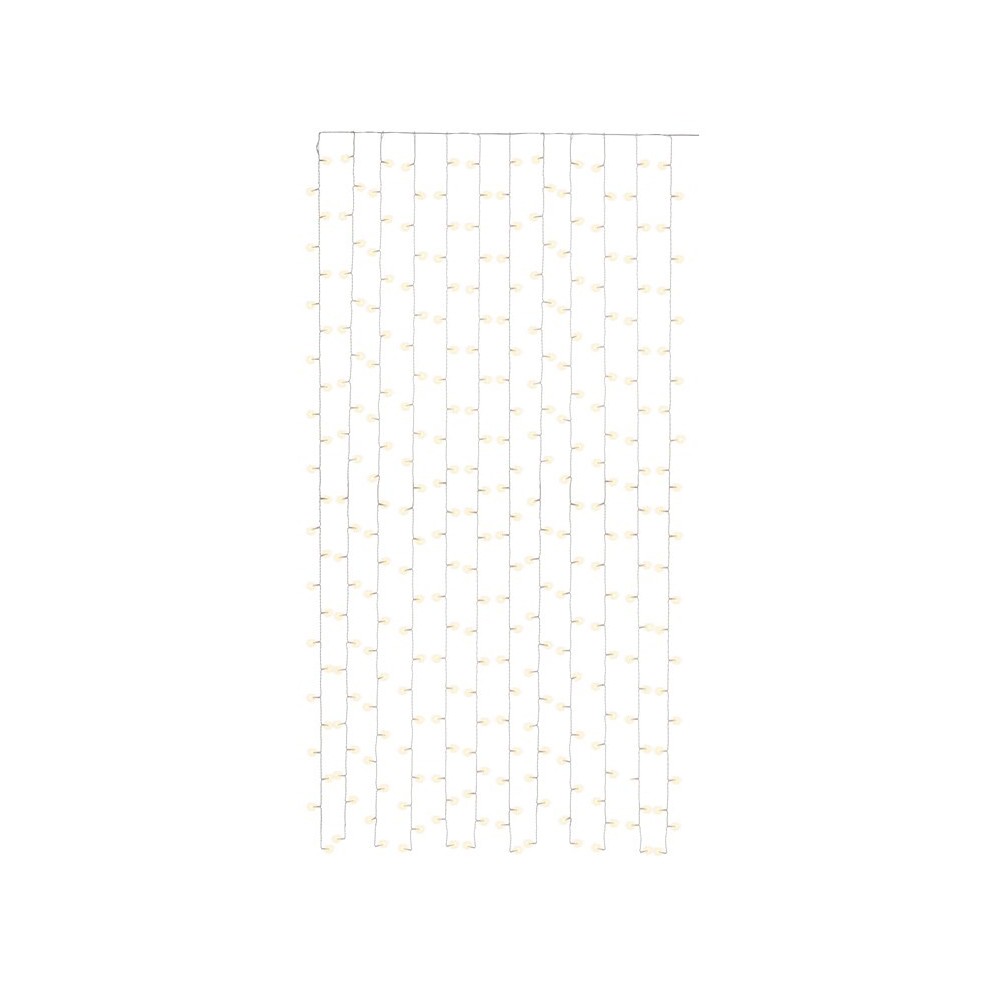 CORTINA 300 LEDS BRANCO QUENTE 3000K IP44 3m
