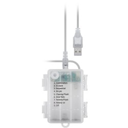CORTINA 300 LEDS BRANCO QUENTE 3000K IP44 3m