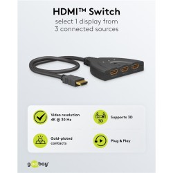 COMUTADOR HDMI 3X1 4K