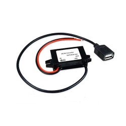 CONVERSOR STEP-DOWN 12VDC5VDC 3A USB FEMEA IP68