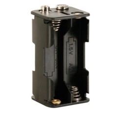 SUPORTE 4 PILHAS LR6 AA C/TERMINAL PARA PILHA 9V