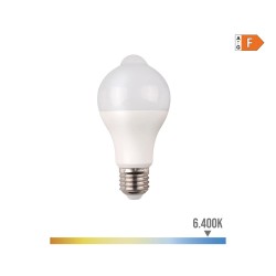 LAMPADA LED 230VAC 12W C/ SENSOR CRESPUSCULAR 6400K E27
