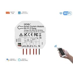 MODULO ESTORES / PERSIANAS 2 CANAIS WIFI + BLUETOOTH ZIGBEE