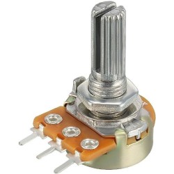 POTENCIOMETRO MINIATURA METAL VEIO ESTRIADO 250K VEIO 6mm
