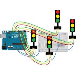 MODULO SEMAFORO 3 LEDS 10mm 5V PARA ARDUINO RASPBERRY