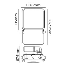 PROJECTOR LED 6000K FRAMELESS 20W