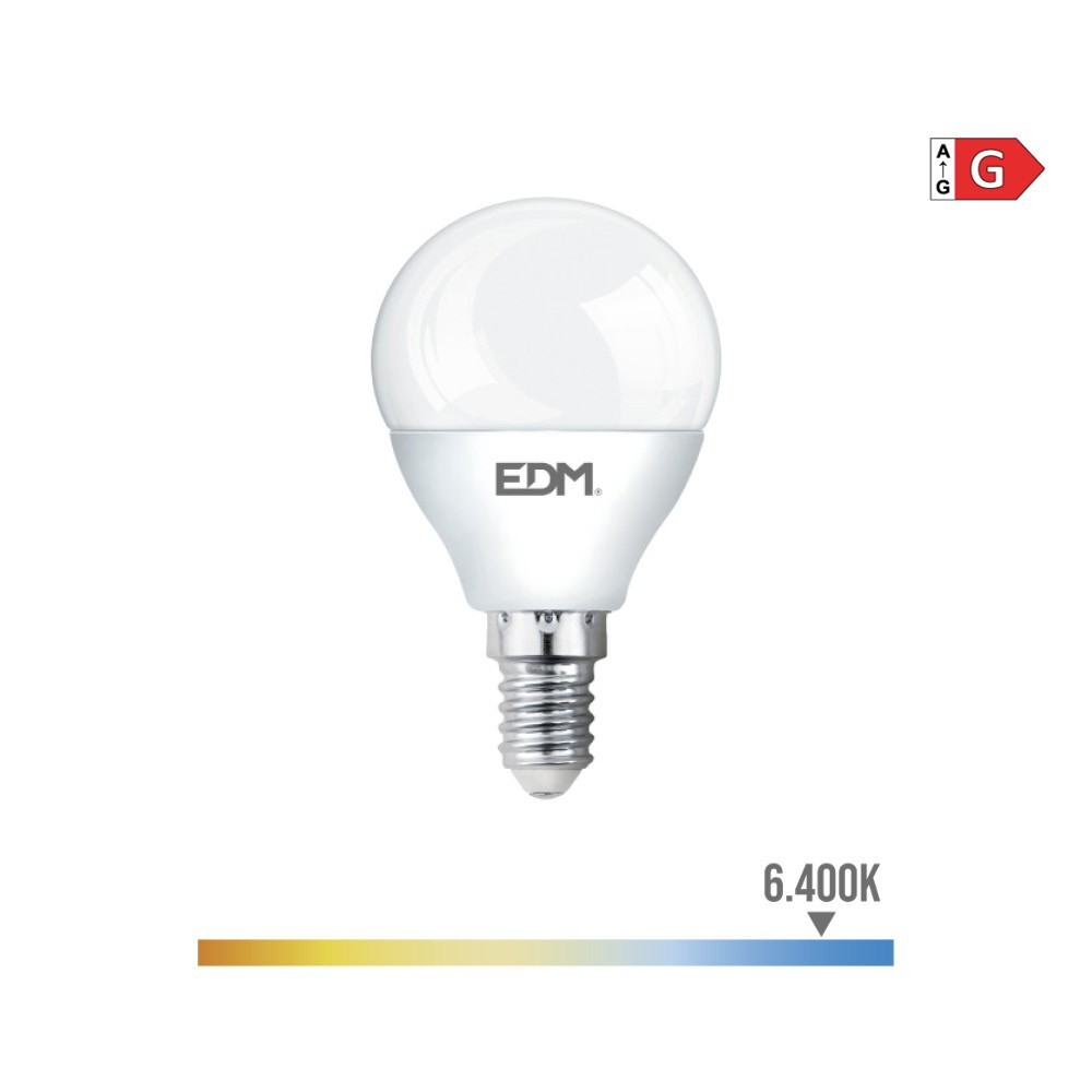 LAMPADA LED ESFERICA E14 5W 6400K