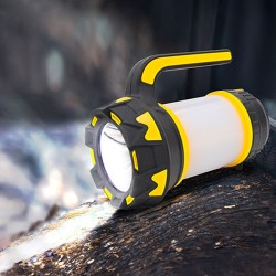 LANTERNA LED RECARREGAVEL C/ LUZ EMERGENCIA