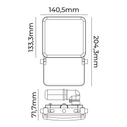 PROJECTOR LED 6000K FRAMELESS 30W