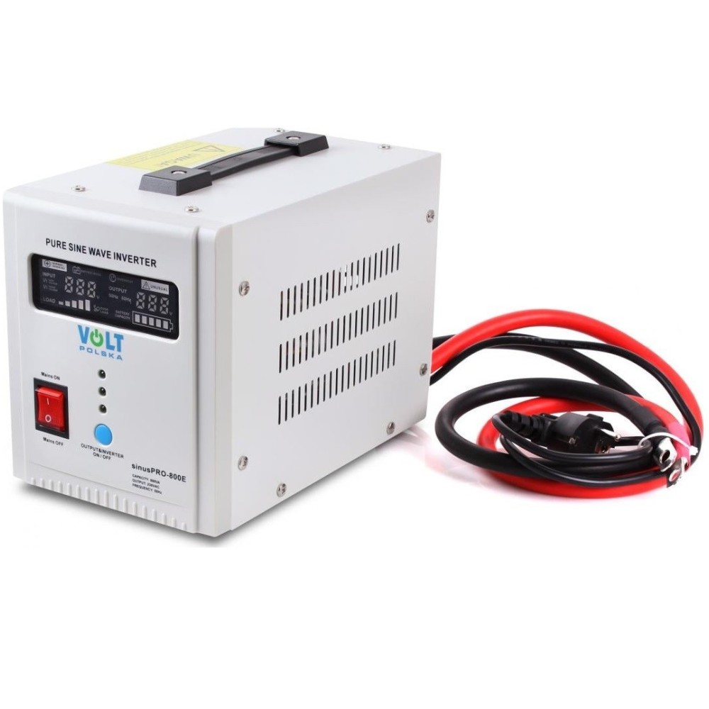 INVERSOR 12V/230V ONDA PURA 800VA 500W FUNCAO UPS