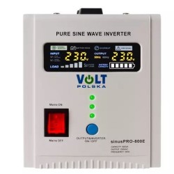 INVERSOR 12V/230V ONDA PURA 800VA 500W FUNCAO UPS