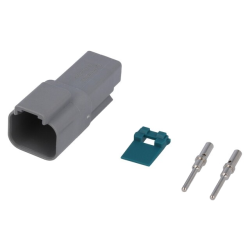 FICHA AT MACHO 2P AMPHENOL (CONJUNTO)
