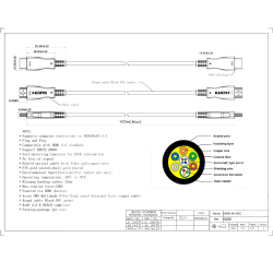 EXTENSAO HDMI MACHO - HDMI MACHO 2.0 4K FIBRA OTICA 30MTS