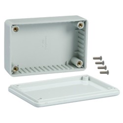 CAIXA ABS IP54 90x56x16mm CINZA ESCURO
