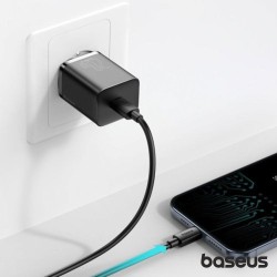 CARREGADOR USB-C QUICK CHARGE C/ CABO LIGHTNING