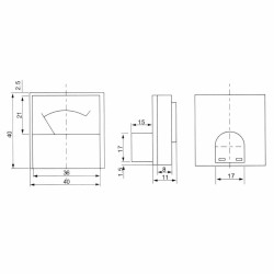 VOLTIMETRO PAINEL 0-30V DC 40X40