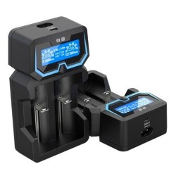 CARREGADOR PARA 2 BATERIAS LI-ION 18650