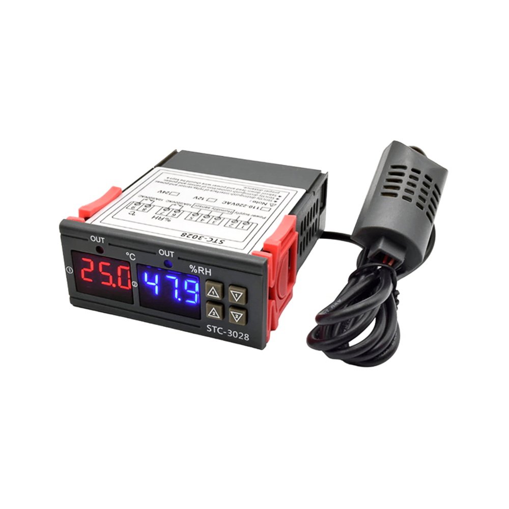 TERMOSTATO DIGITAL C/ SONDA P/ TERMOMETRO E HIGROMETRO STC-3028