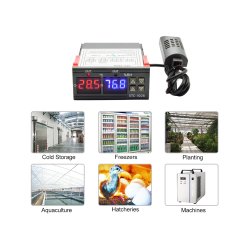 TERMOSTATO DIGITAL C/ SONDA P/ TERMOMETRO E HIGROMETRO STC-3028