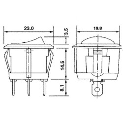 INTERRUPTOR COM LUZ VERDE 250V 6A