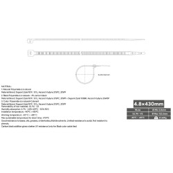 PACK 100 ABRACADEIRAS NYLON BRANCA 430x4,8mm