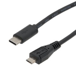 CABO USB-C MACHO PARA MICRO USB MACHO 0.5MT