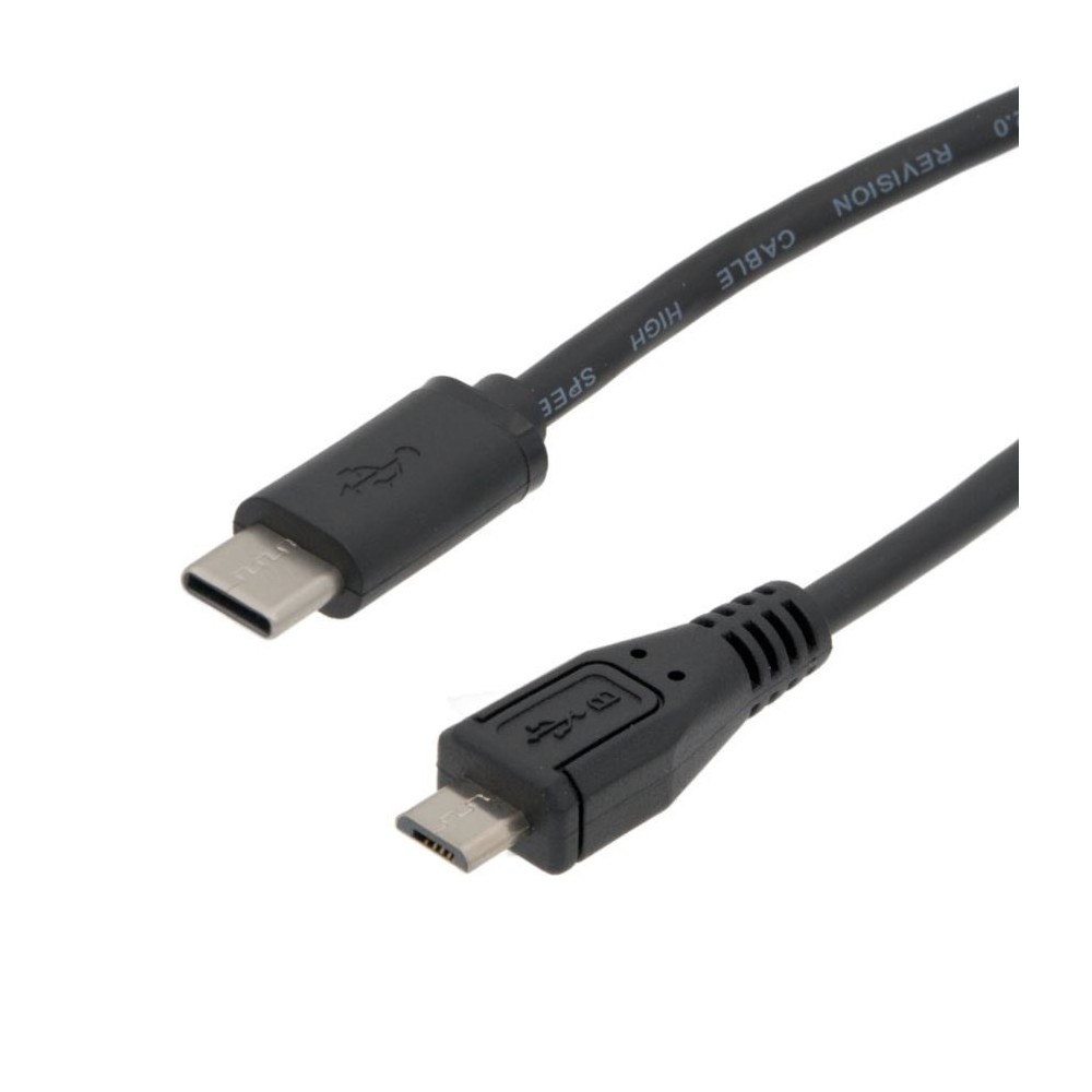 CABO USB-C MACHO PARA MICRO USB MACHO 0.5MT