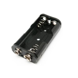 SUPORTE PARA 2 PILHAS LR6 COM TERMINAL PARA PILHA 9V
