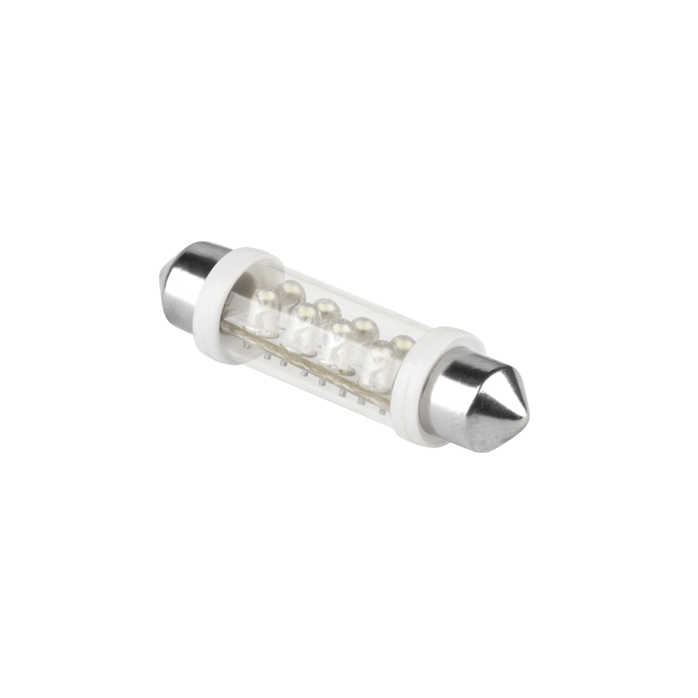 LAMPADA 10x42 12V 0.5W 8xLED 6500K SV8.5 PARA AUTOMOVEL