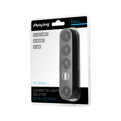 ADAPTADOR ISQUEIRO 1 MACHO / 4 FEMEAS + USB