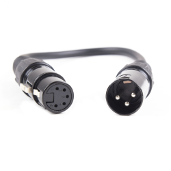 ADAPTADOR XLR 3 PINOS MACHO PARA 5 PINOS FEMEA 30CM
