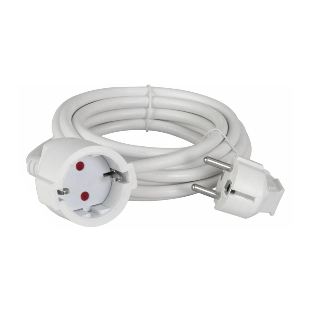 EXTENSAO CORRENTE SCHUKO MACHO/FEMEA BRANCO 2MTS