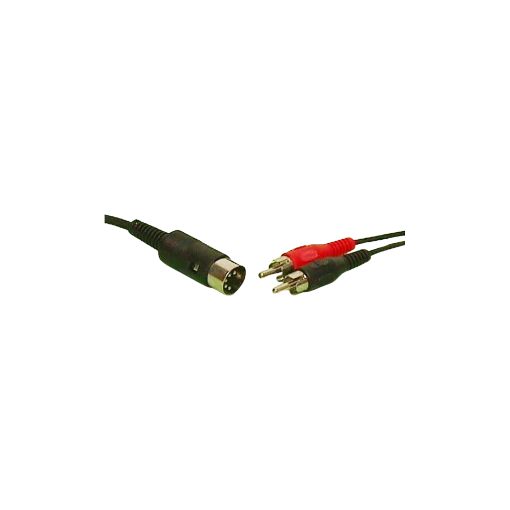 EXTENSAO AUDIO DIN 5P MACHO / 2x RCA MACHO