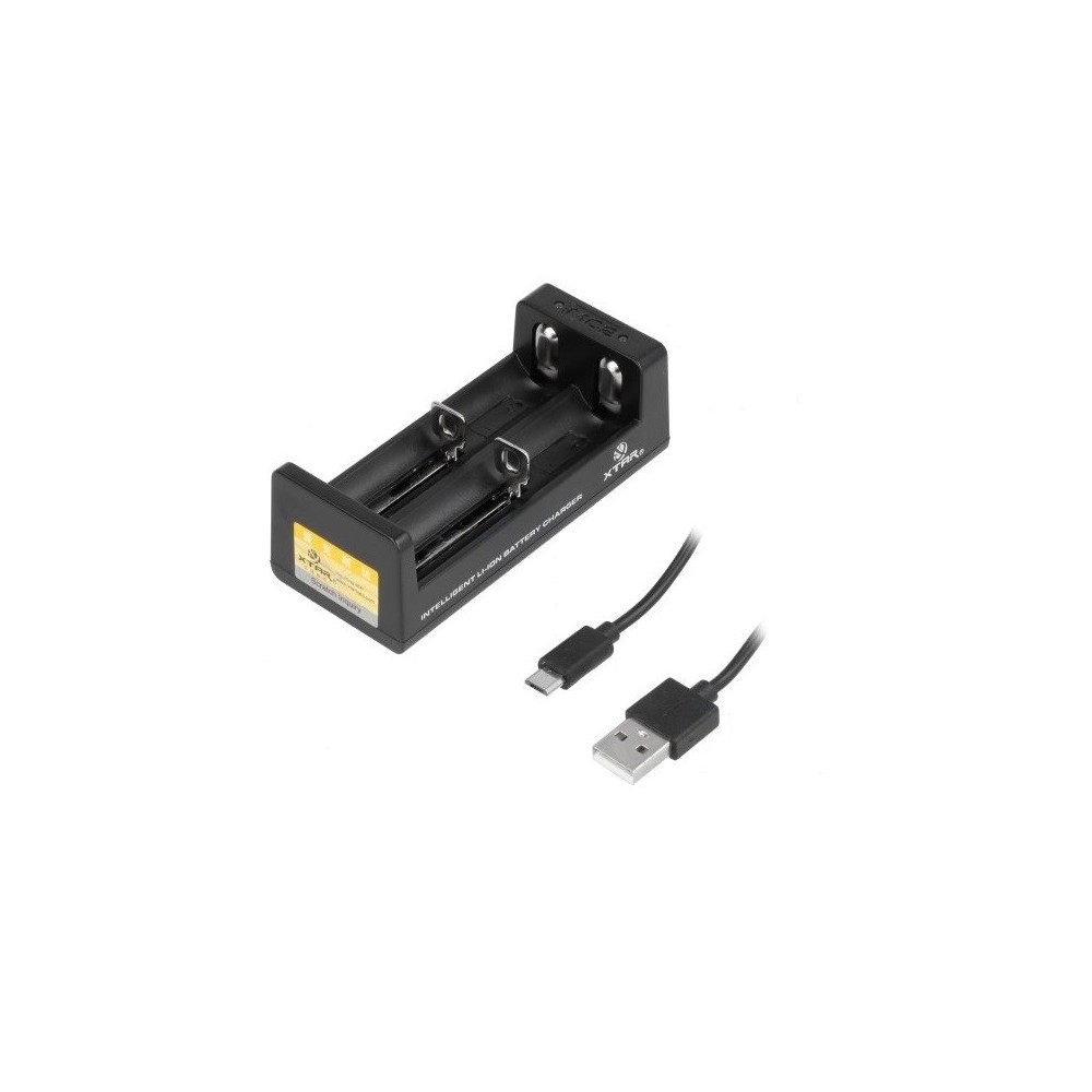 CARREGADOR PARA 2 BATERIAS LI-ON 18650 USB