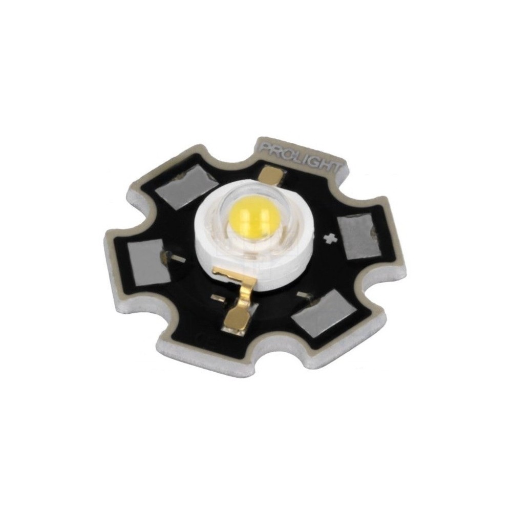 LED DE POTENCIA 3000K 1W PCB FORMA ESTRELA