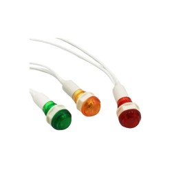 KIT SINALIZADORES 10mm C/ LUZ FIOS 12V AMARELO / VERMELHO / VERDE